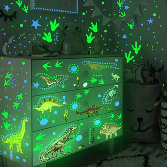  Vivid Glow In The Dark Dinosaur Wall Sticker Toyland EU -  ToylandEU™
