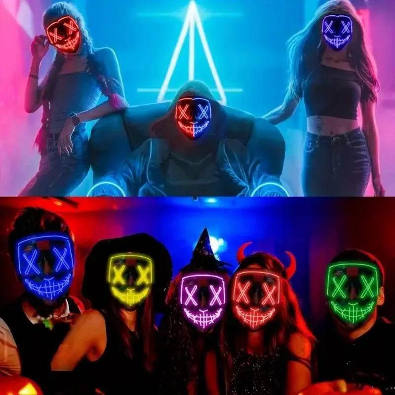  Vivid LED Face Mask Festival Mask 3 Modes Toyland EU -  ToylandEU™