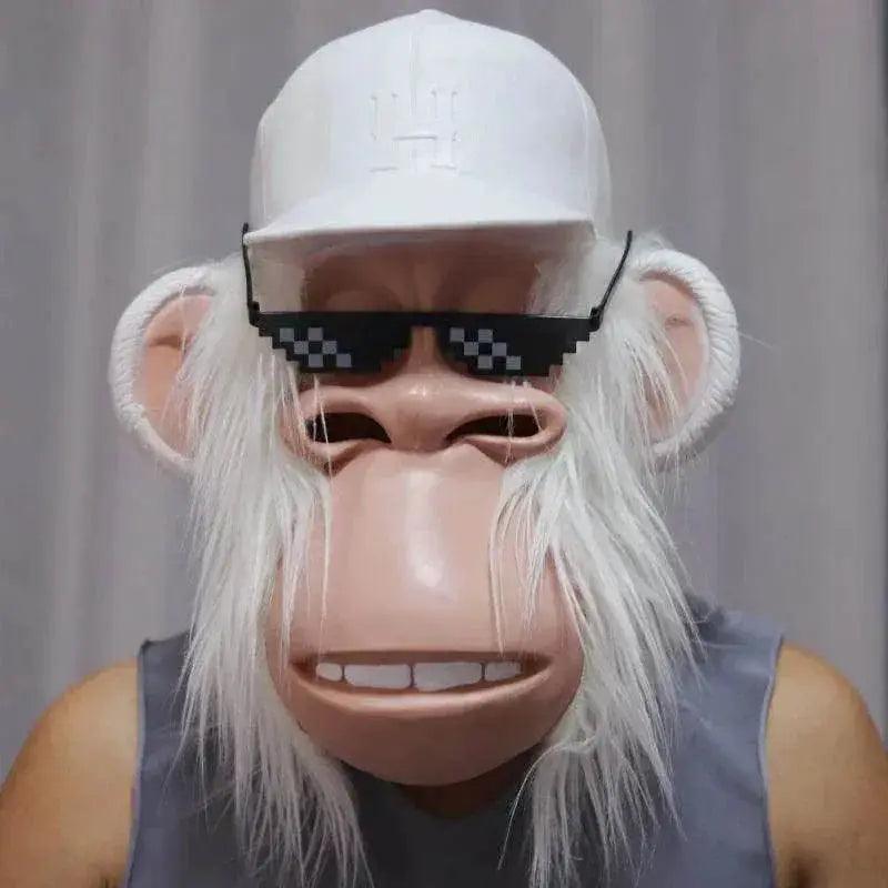  Vivid Latex Gorilla Mask With White Wig Toyland EU -  ToylandEU™