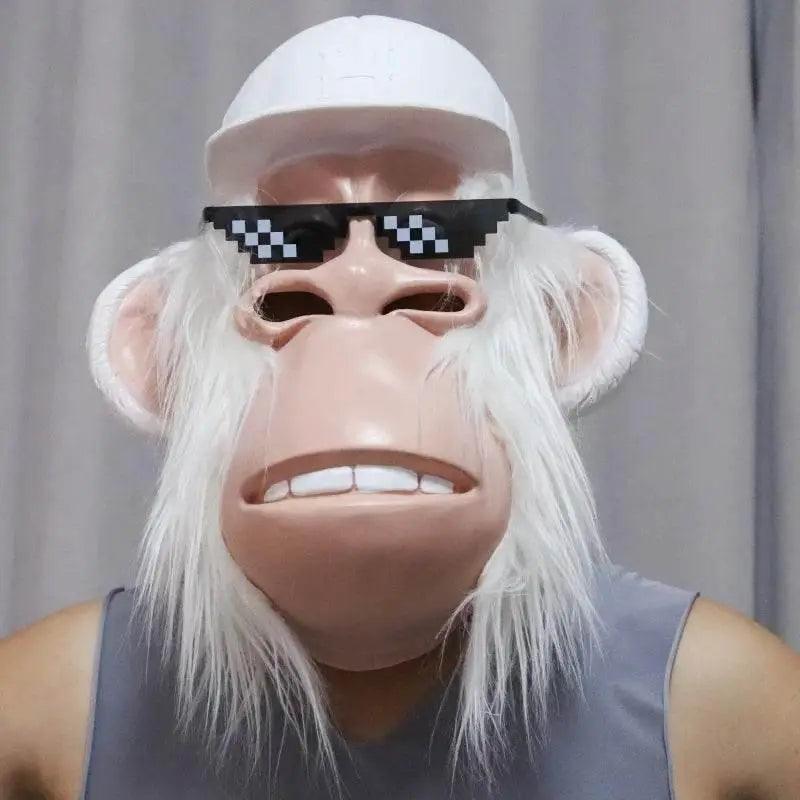  Vivid Latex Gorilla Mask With White Wig Toyland EU -  ToylandEU™