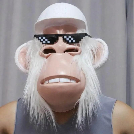  Vivid Latex Gorilla Mask With White Wig Toyland EU -  ToylandEU™