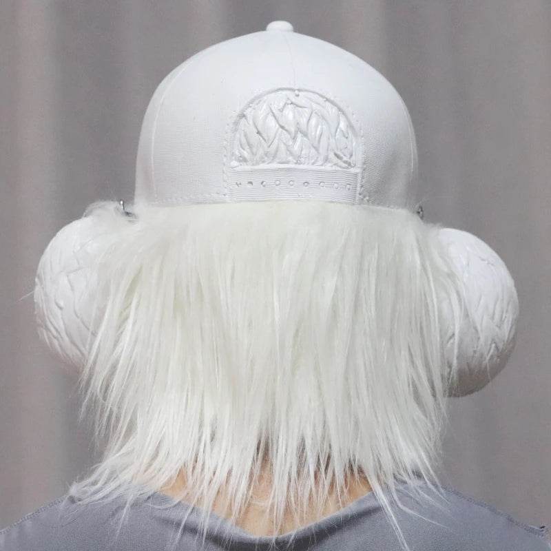 Vivid Latex Gorilla Mask With White Wig for Halloween - ToylandEU