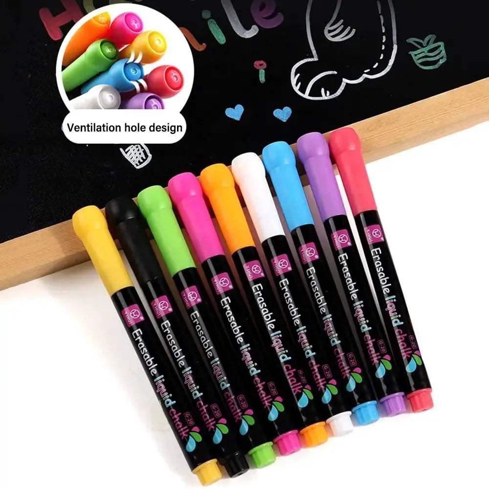 Led Board Writing Blackboard Graffiti Glass Window Painting Liquid Chalk Pen Highlighters Whiteboard Pen Art Marker Pen - ToylandEU