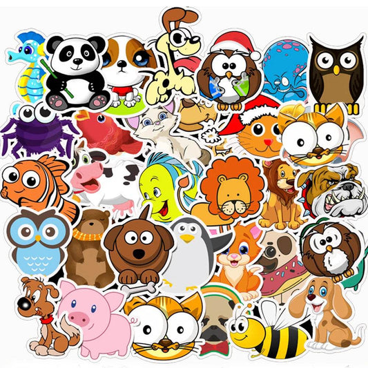 Vivid Waterproof Cartoon Animal Stickers Colorful For Teens - ToylandEU