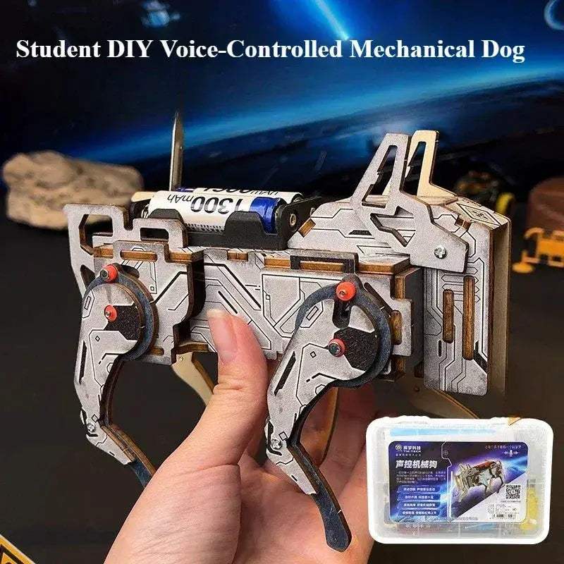 Voice Control Mechanical Dog STEM Kit For Kids Educational Toy - ToylandEU