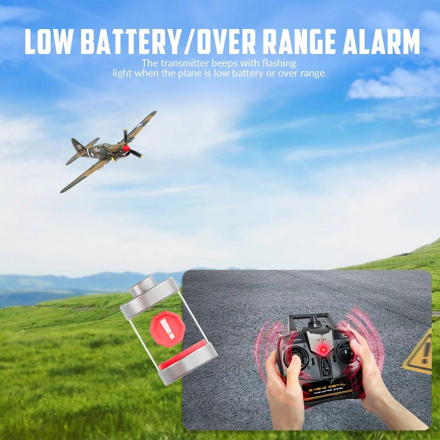 Volantex 400mm RC Airplane | 2.4Ghz 4-Channel | Toylandeu