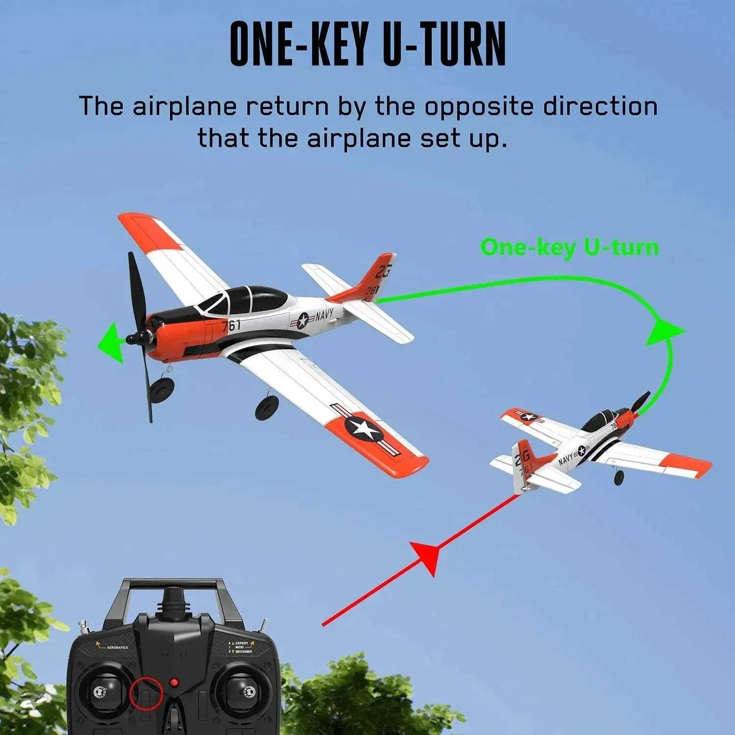 Volantex 761-9 2.4G 6-Axis Foam Aircraft T28 RC Airplane - ToylandEU