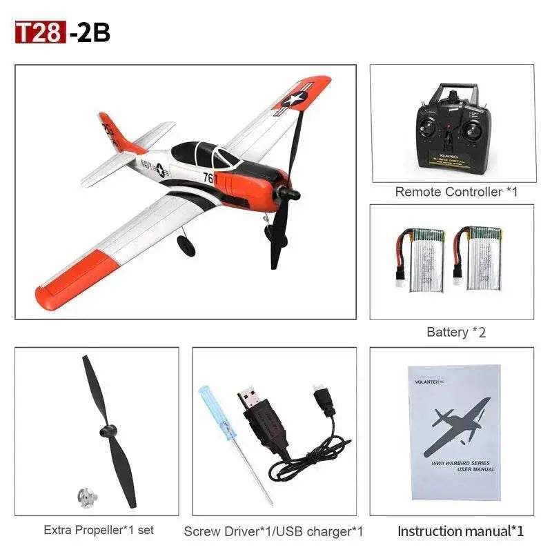 Volantex 761-9 2.4G 6-Axis Foam Aircraft T28 RC Airplane - ToylandEU