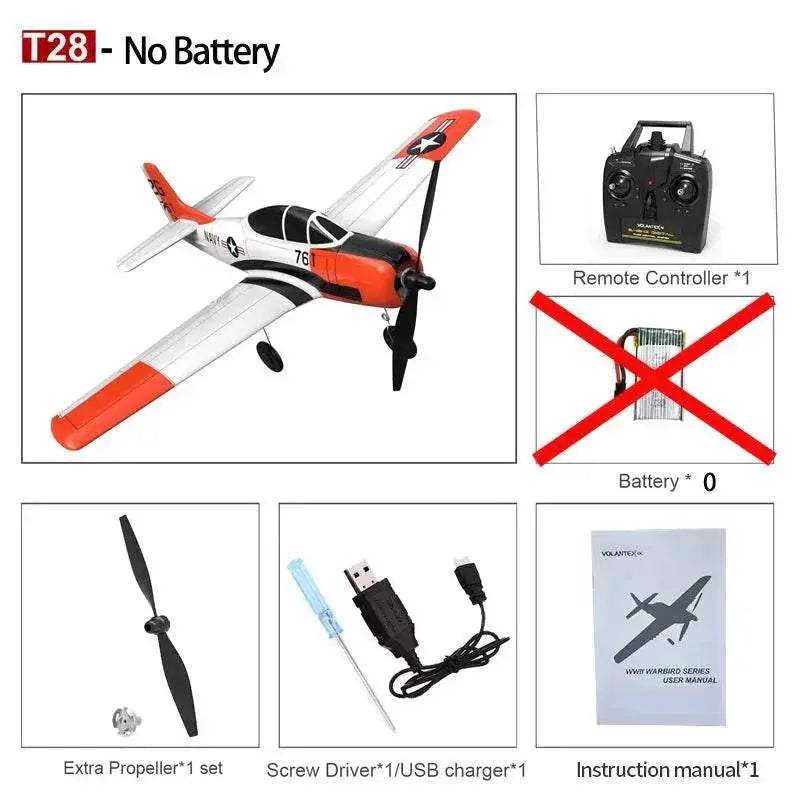 Volantex 761-9 2.4G 6-Axis Foam Aircraft T28 RC Airplane - ToylandEU