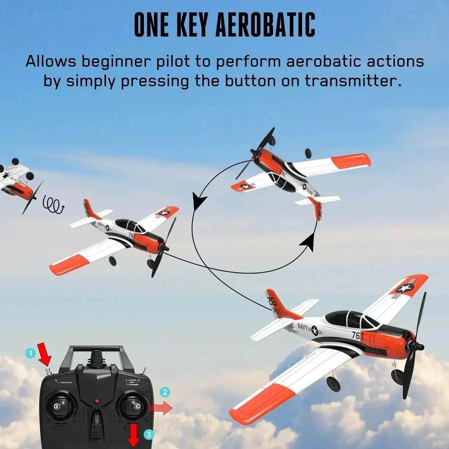  Volantex 761-9 2.4G Foam T28 RC Glider with Xpilot -  ToylandEU™