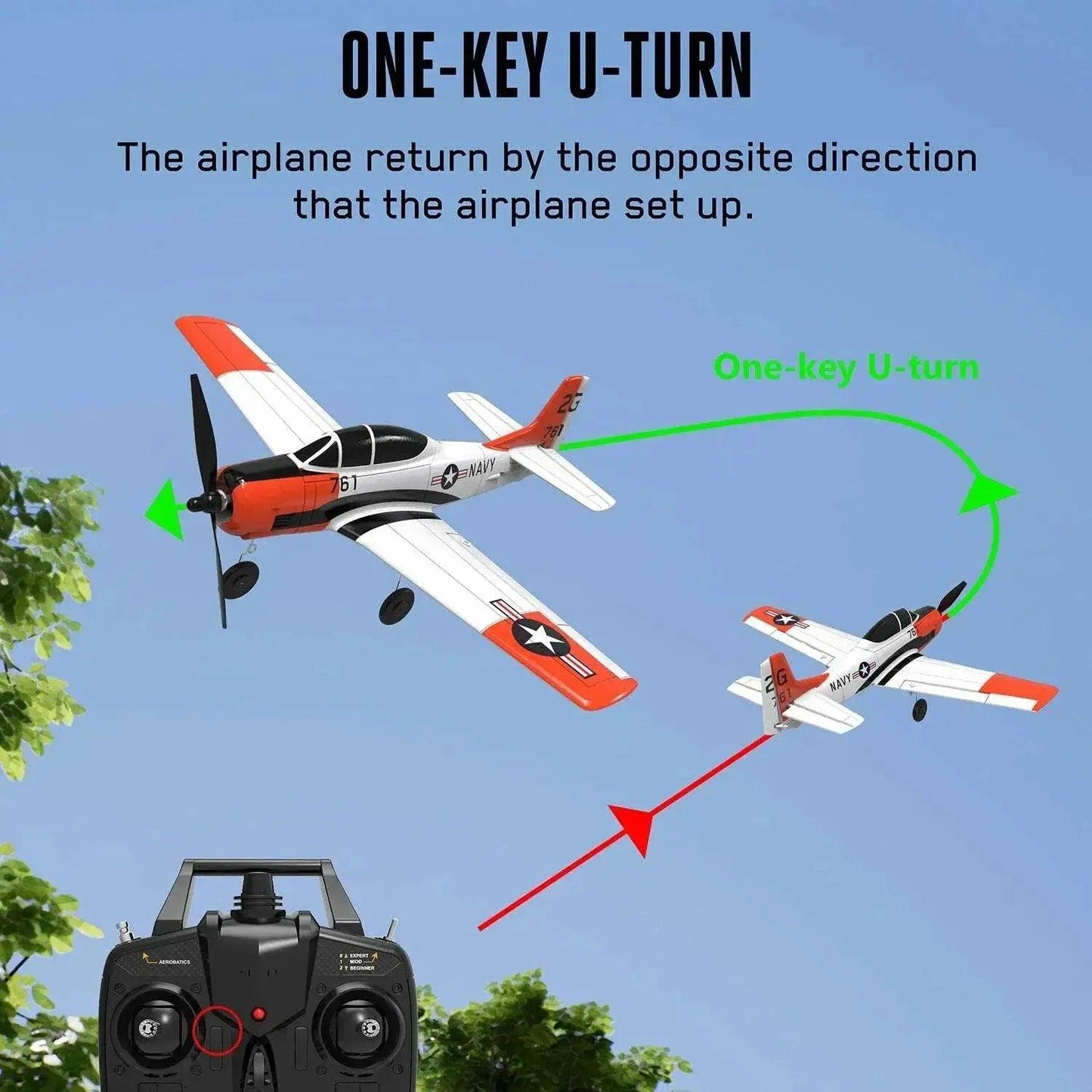  Volantex 761-9 2.4G Foam T28 RC Glider with Xpilot -  ToylandEU™