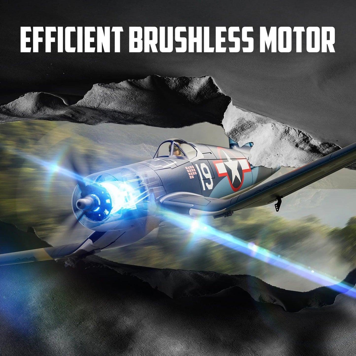 Volantex F4U Corsair Rc Plane | Brushless 500Mm Wingspan | Toylandeu