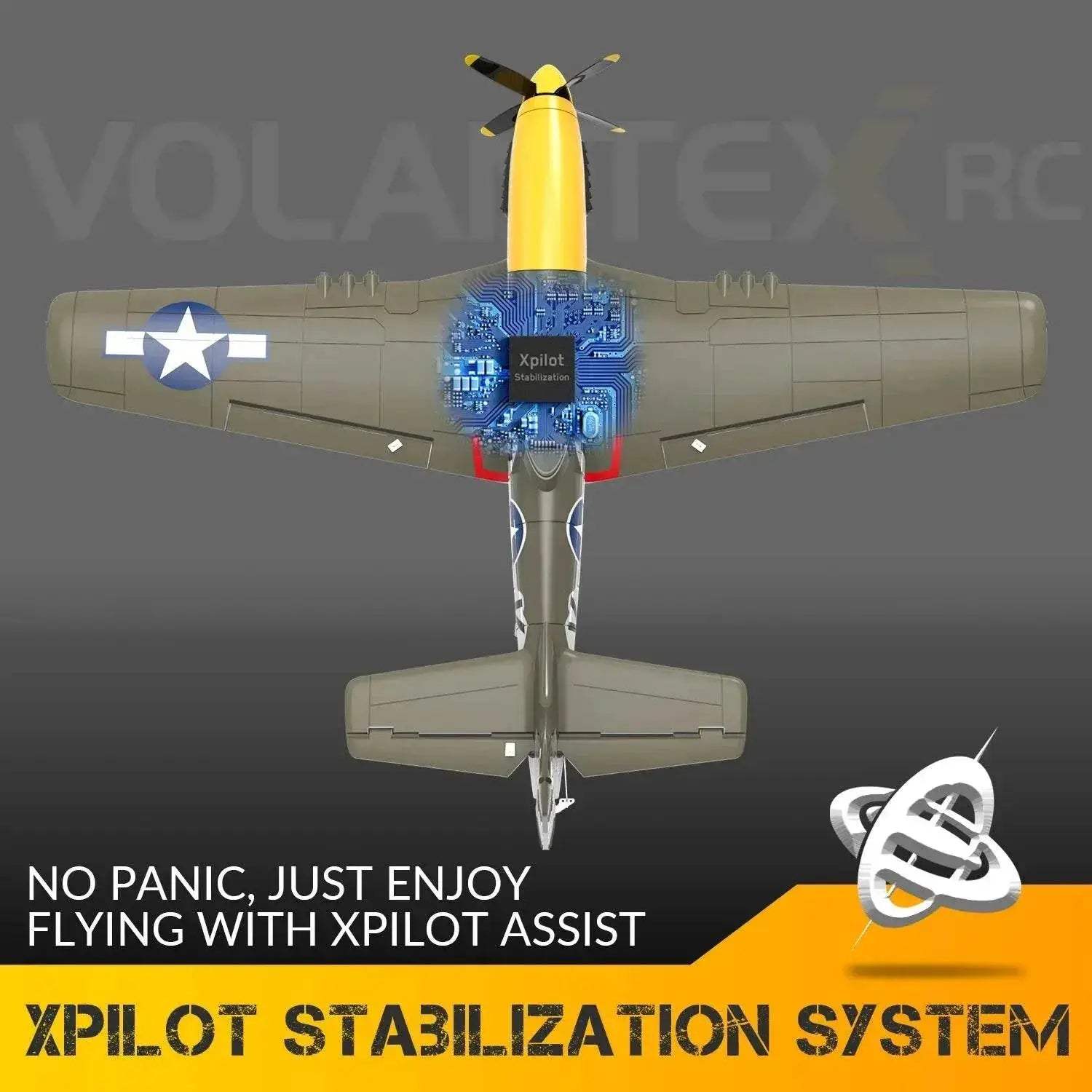 Volantex RC Plane Brushless P-51 Mustang RTF Aerobatic - ToylandEU