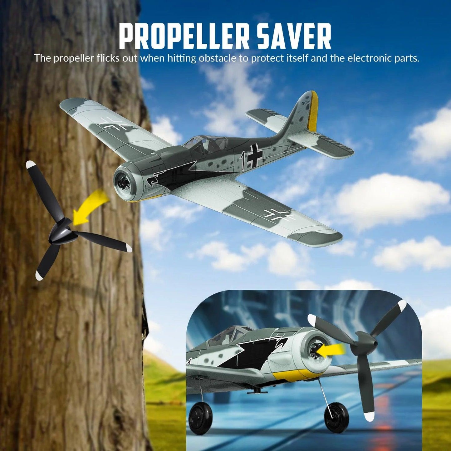 Volantex Rc Fw190 Fighter | Ready To Fly Foam Airplane | Toylandeu
