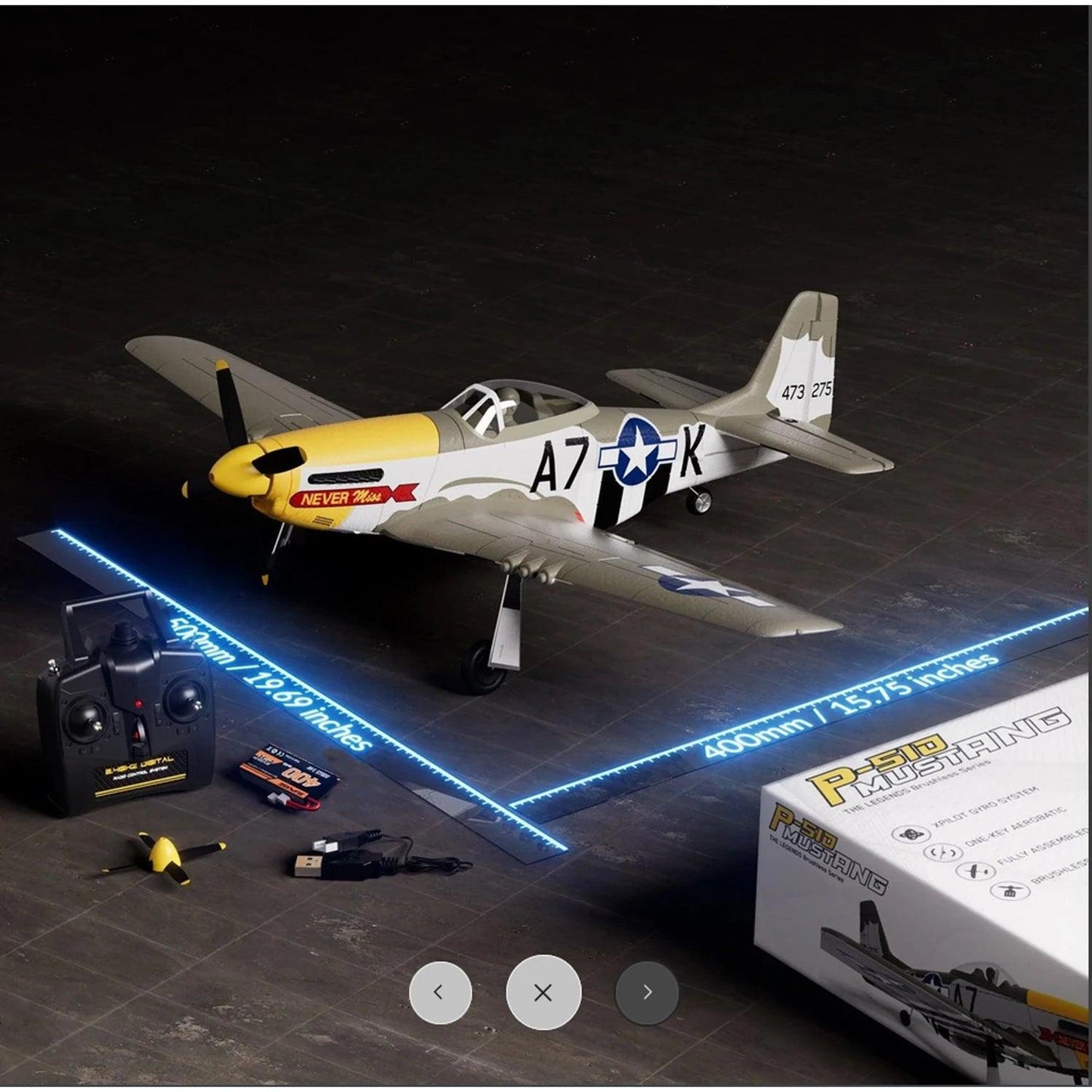Volantexrc Mustang Rc Plane | Brushless 500Mm Wingspan | Toylandeu