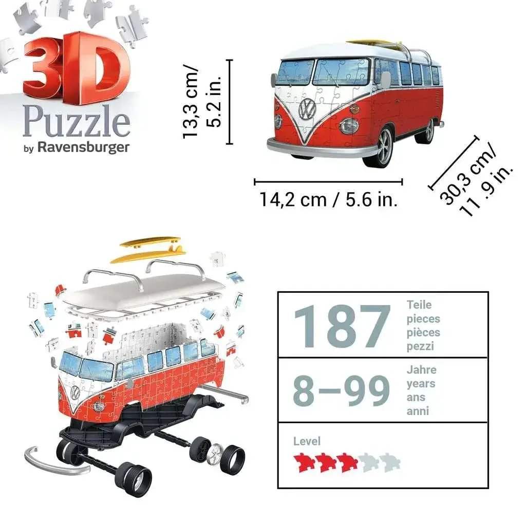 Vintage Volkswagen T1 Bus Surfer 3D Jigsaw Puzzle For Collectors - ToylandEU