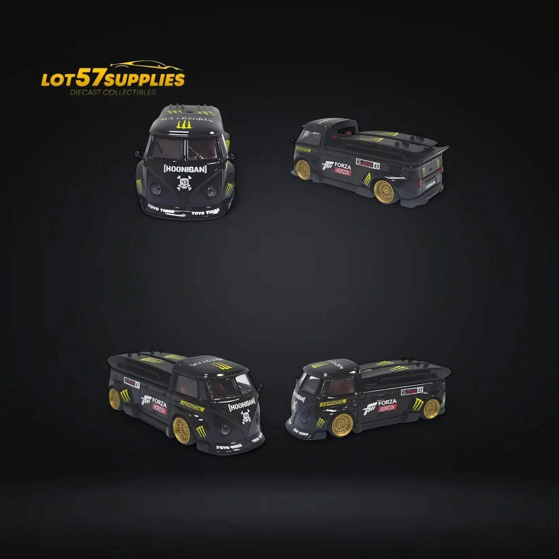 Volkswagen T1 Diecast Bus 1 To 64 Forza Monster Livery - ToylandEU