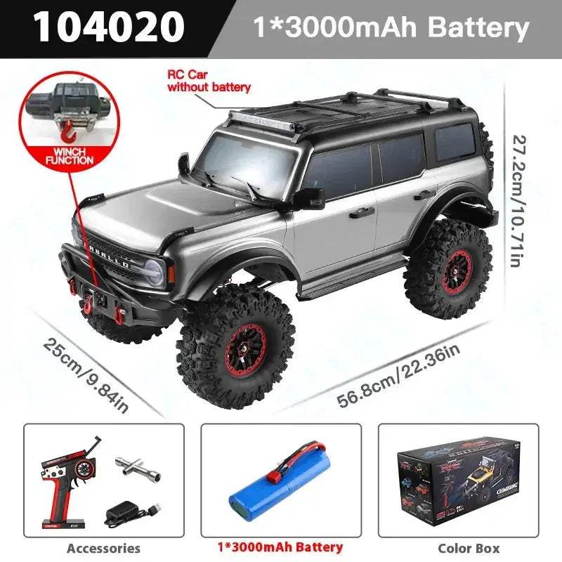 WLtoys 104020 Off Road 4x4 RC Car With Extended Battery - ToylandEU