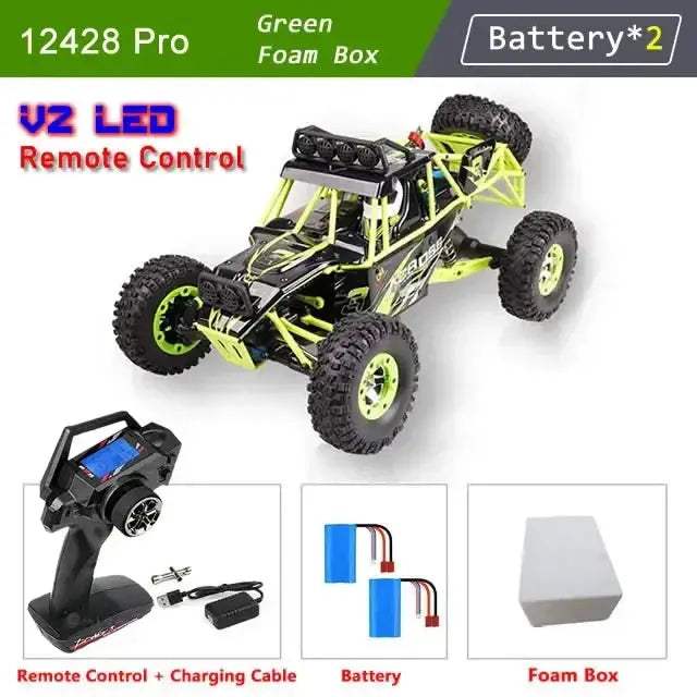 WLtoys 12428 4WD RC Car Off Road High Speed LEDHeadlights - ToylandEU