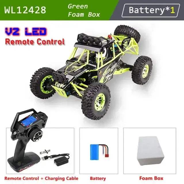 WLtoys 12428 4WD RC Car Off Road High Speed LEDHeadlights - ToylandEU