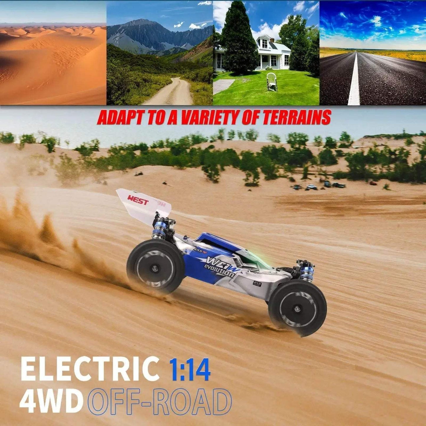 WLtoys 144011 1/14 4WD RC Car Max 43 Mph Off-road Gift - ToylandEU
