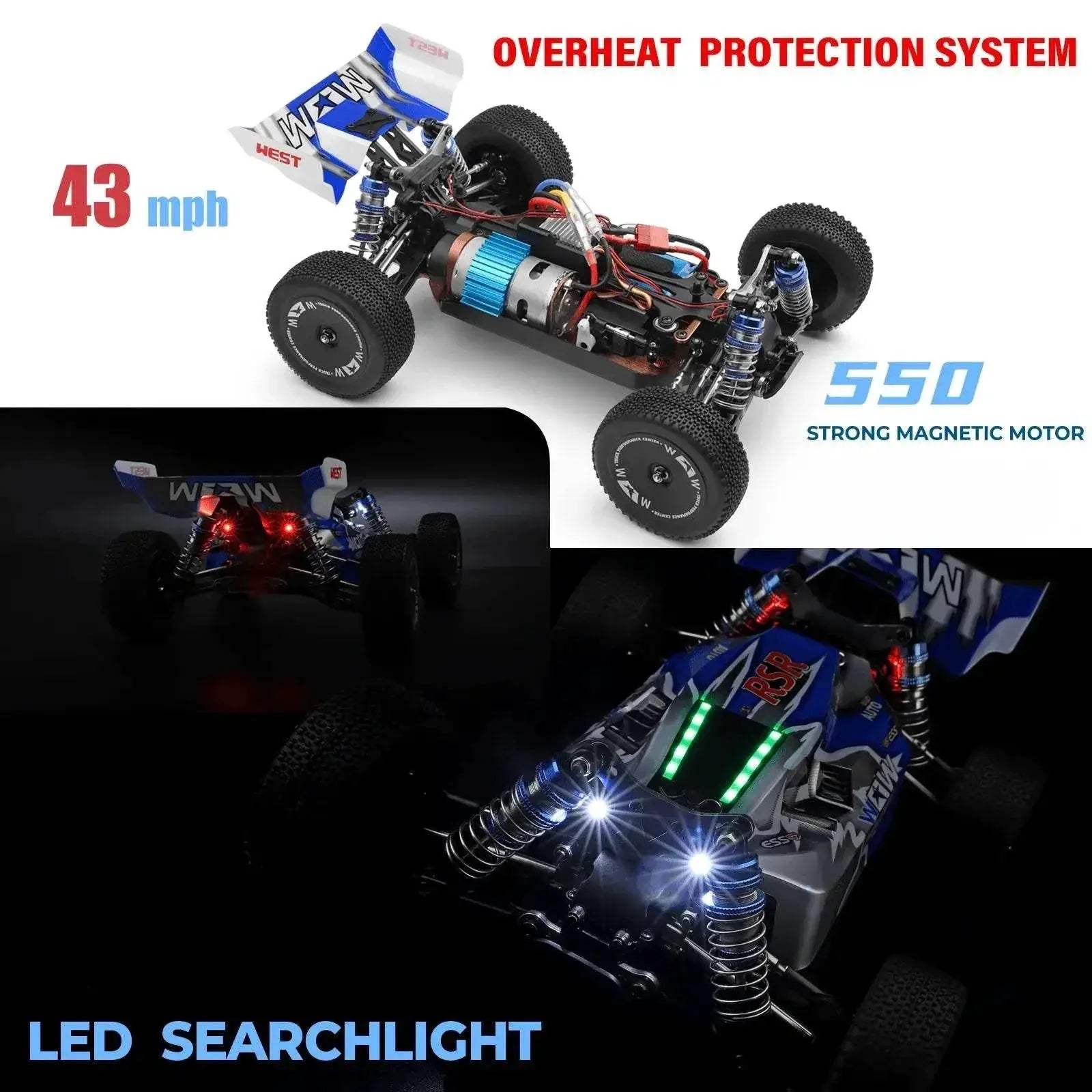 WLtoys 144011 1/14 4WD RC Car Max 43 Mph Off-road Gift - ToylandEU