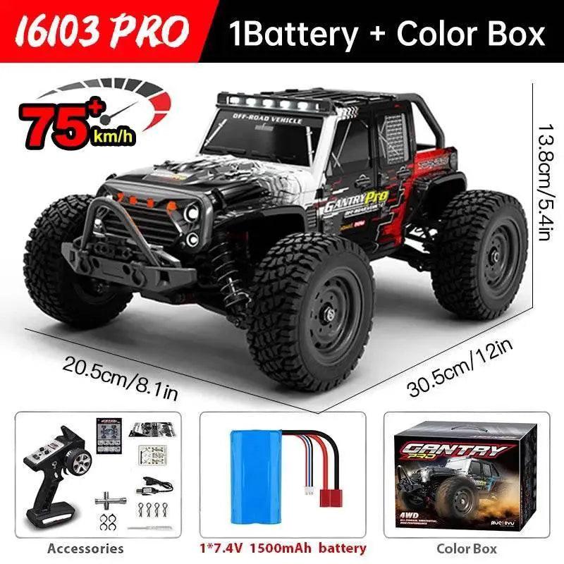  WLtoys 16101 Pro 1:16 75KM/H 4WD RC Car Gift for Kids -  ToylandEU™