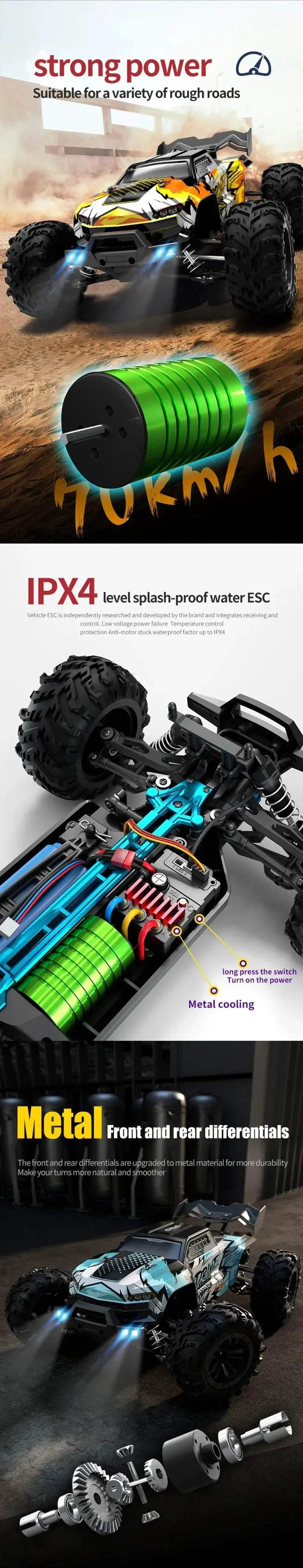  WLtoys 16101 Pro 1:16 75KM/H 4WD RC Car Gift for Kids -  ToylandEU™