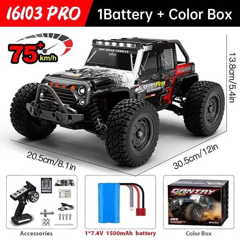  WLtoys 16101 Pro 1:16 75KM/H 4WD RC Car Gift for Kids -  ToylandEU™