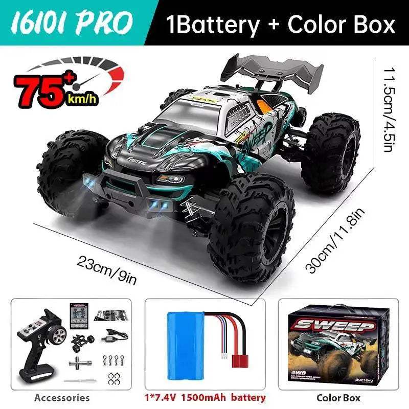  WLtoys 16101 Pro 1:16 75KM/H 4WD RC Car Gift for Kids -  ToylandEU™