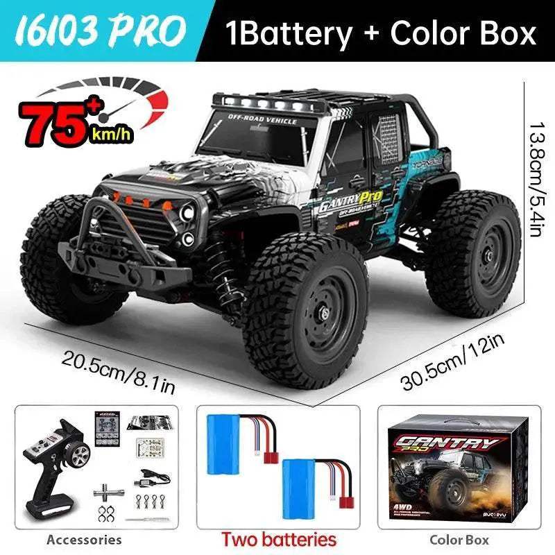  WLtoys 16101 Pro 1:16 75KM/H 4WD RC Car Gift for Kids -  ToylandEU™
