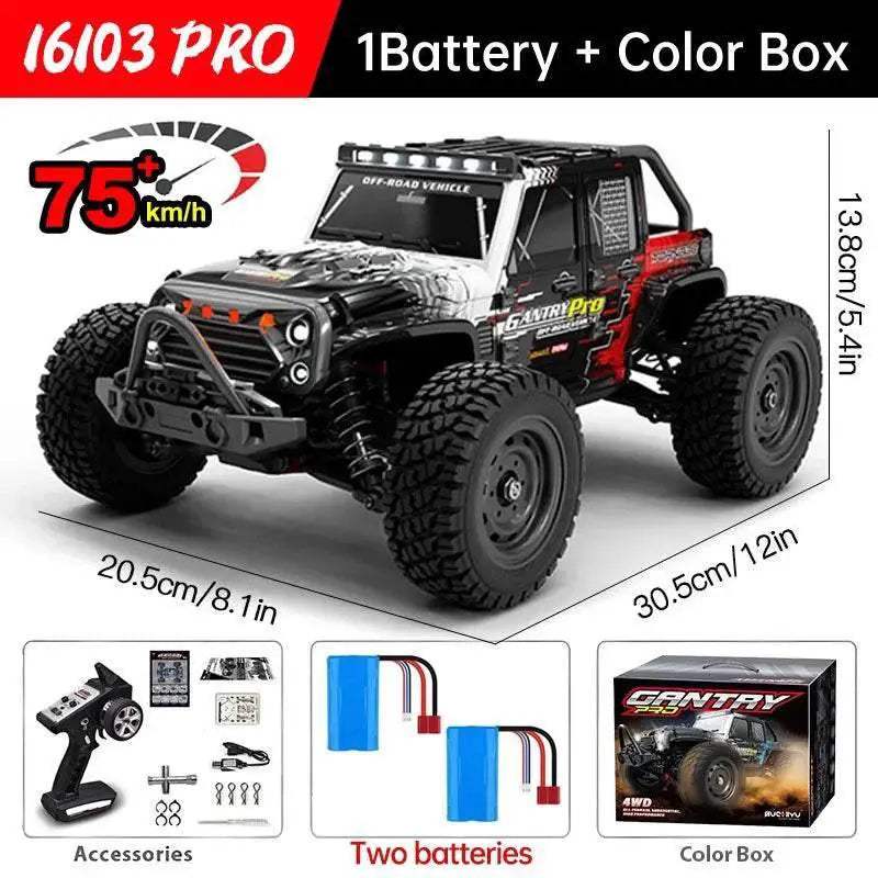  WLtoys 16101 Pro 1:16 75KM/H 4WD RC Car Gift for Kids -  ToylandEU™