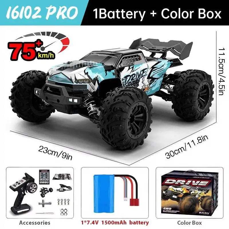  WLtoys 16101 Pro 1:16 75KM/H 4WD RC Car Gift for Kids -  ToylandEU™