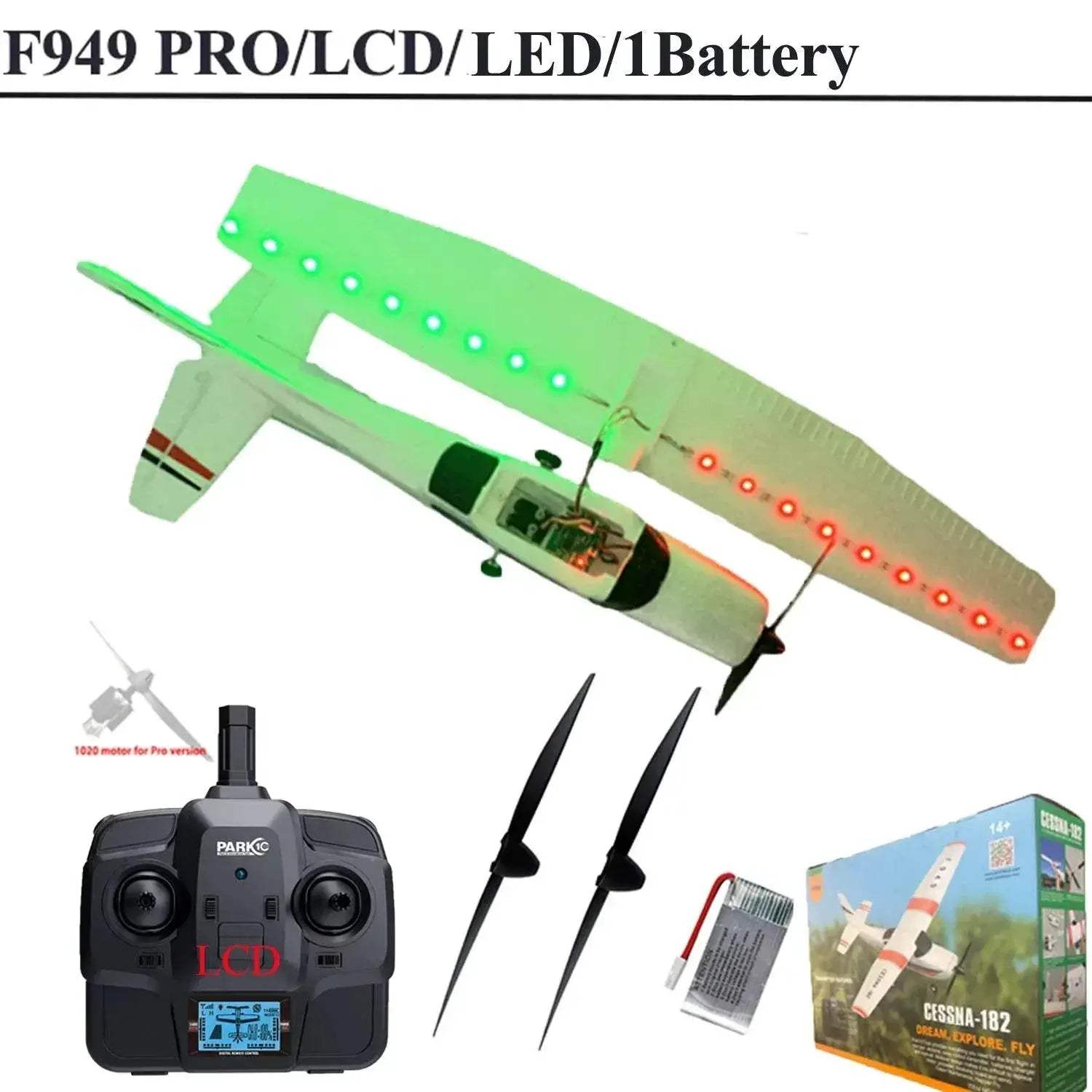 WLtoys 2.4G F949 LCD Version RC Airplane Cessna 182 RTF - ToylandEU