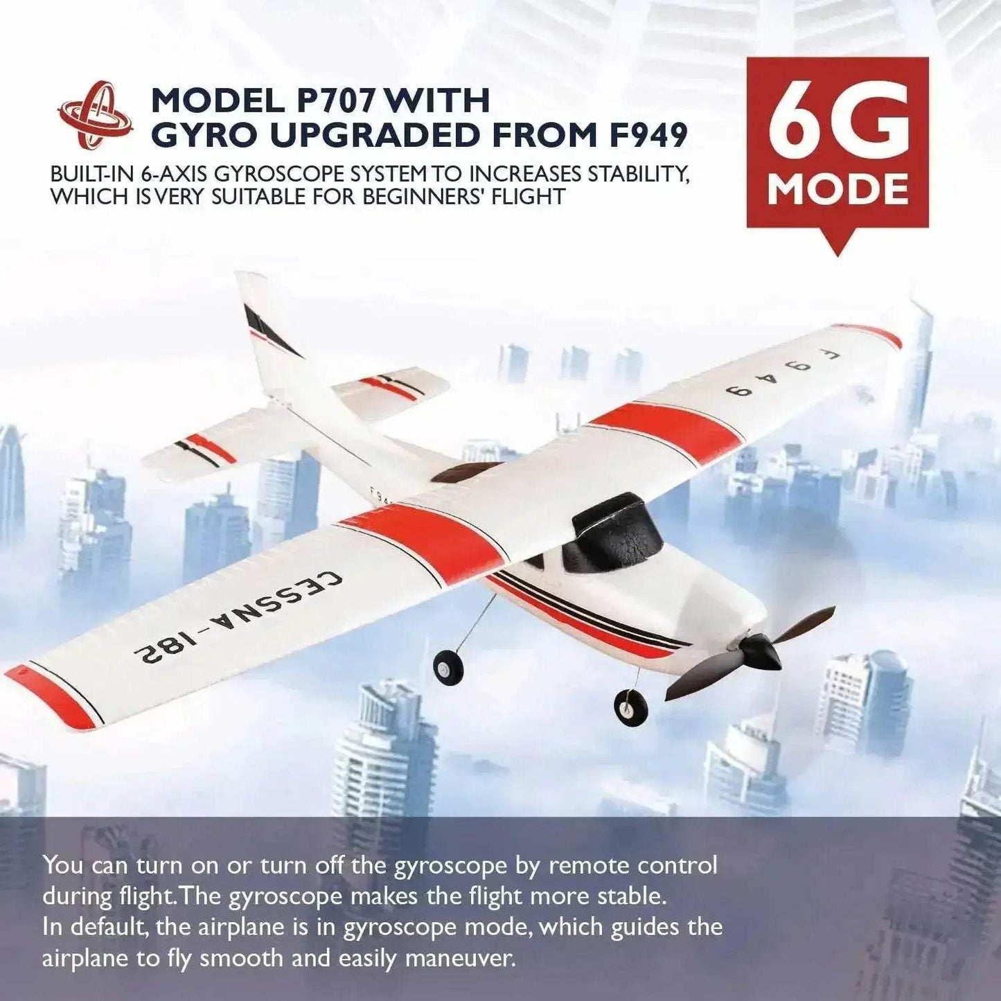 WLtoys 2.4G F949 LCD Version RC Airplane Cessna 182 RTF - ToylandEU