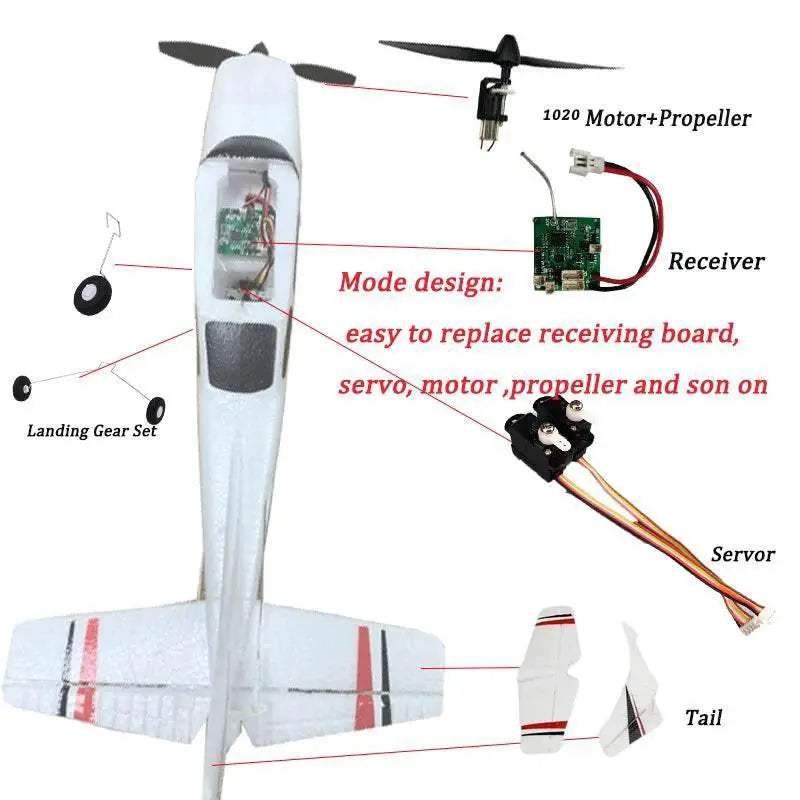 WLtoys 2.4G F949 LCD Version RC Airplane Cessna 182 RTF - ToylandEU