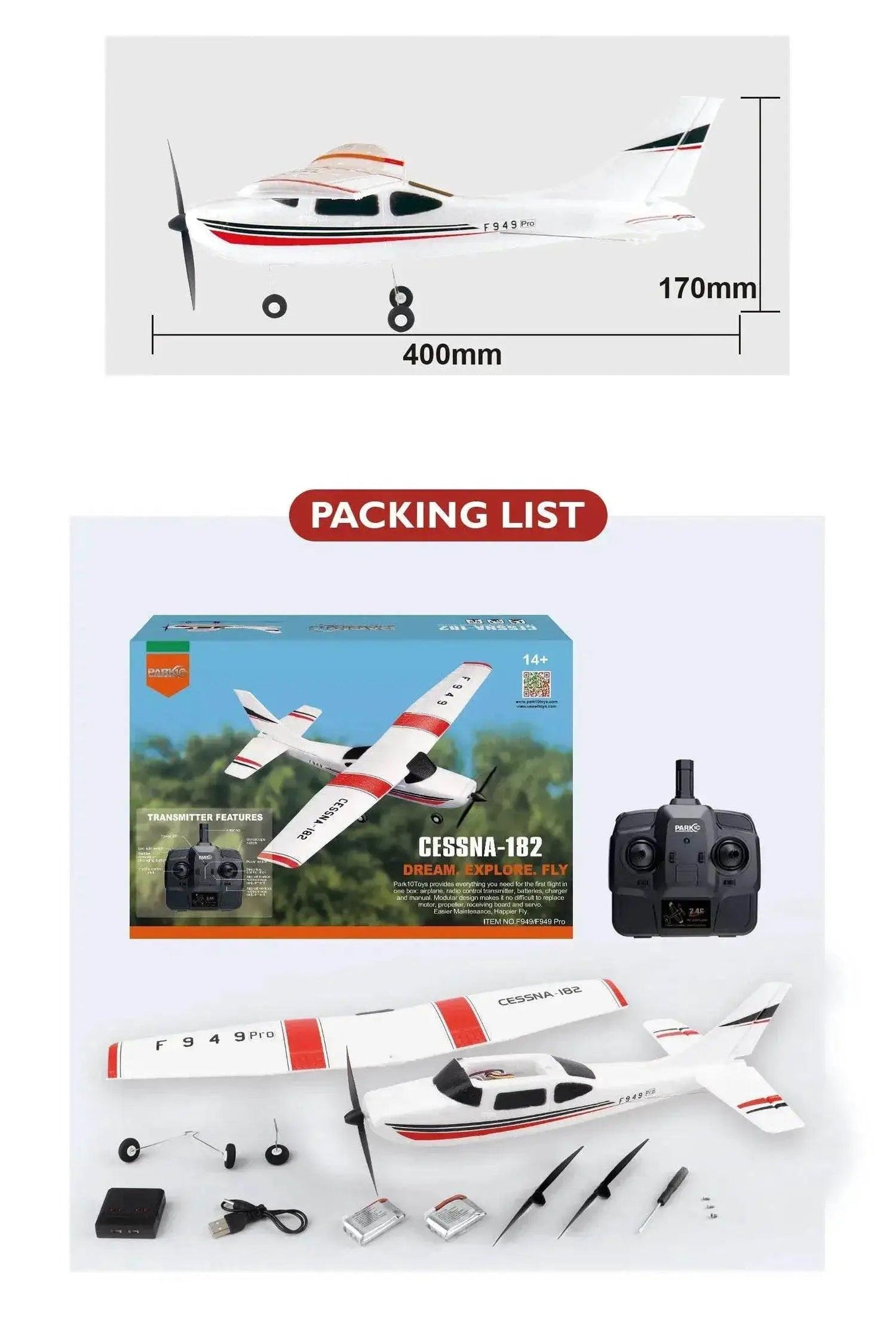  WLtoys F949 2.4G 3Ch RC Airplane With Gyroscope RTF -  ToylandEU™