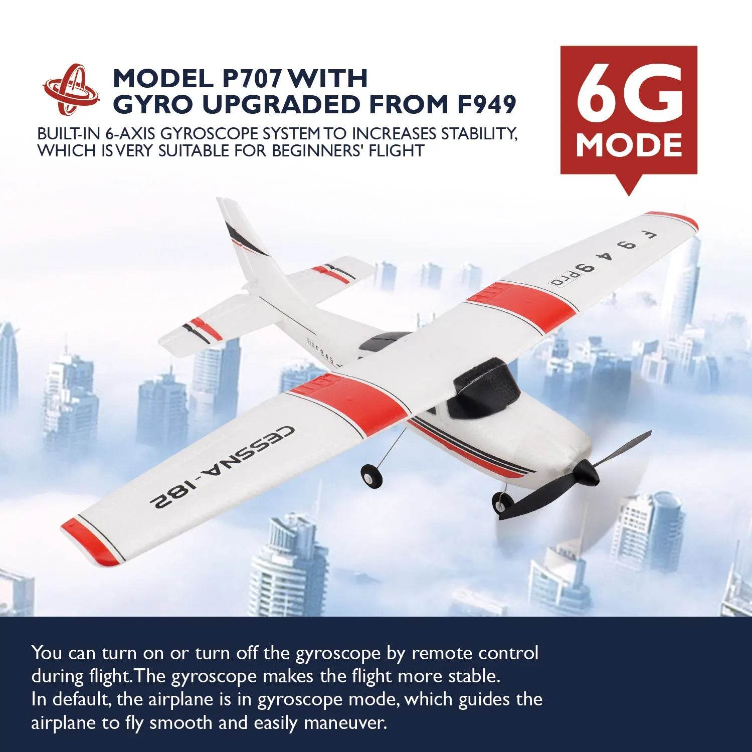 WLtoys F949 2.4G 3D6G 3Ch RC Airplane Gyroscope RTF Upgrade - ToylandEU