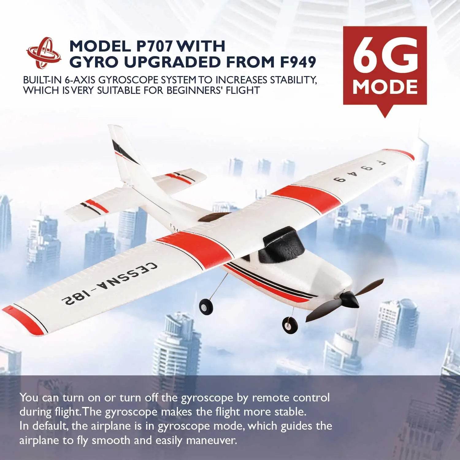 WLtoys F949 2.4G 3D6G 3Ch RC Airplane Gyroscope RTF Upgrade - ToylandEU