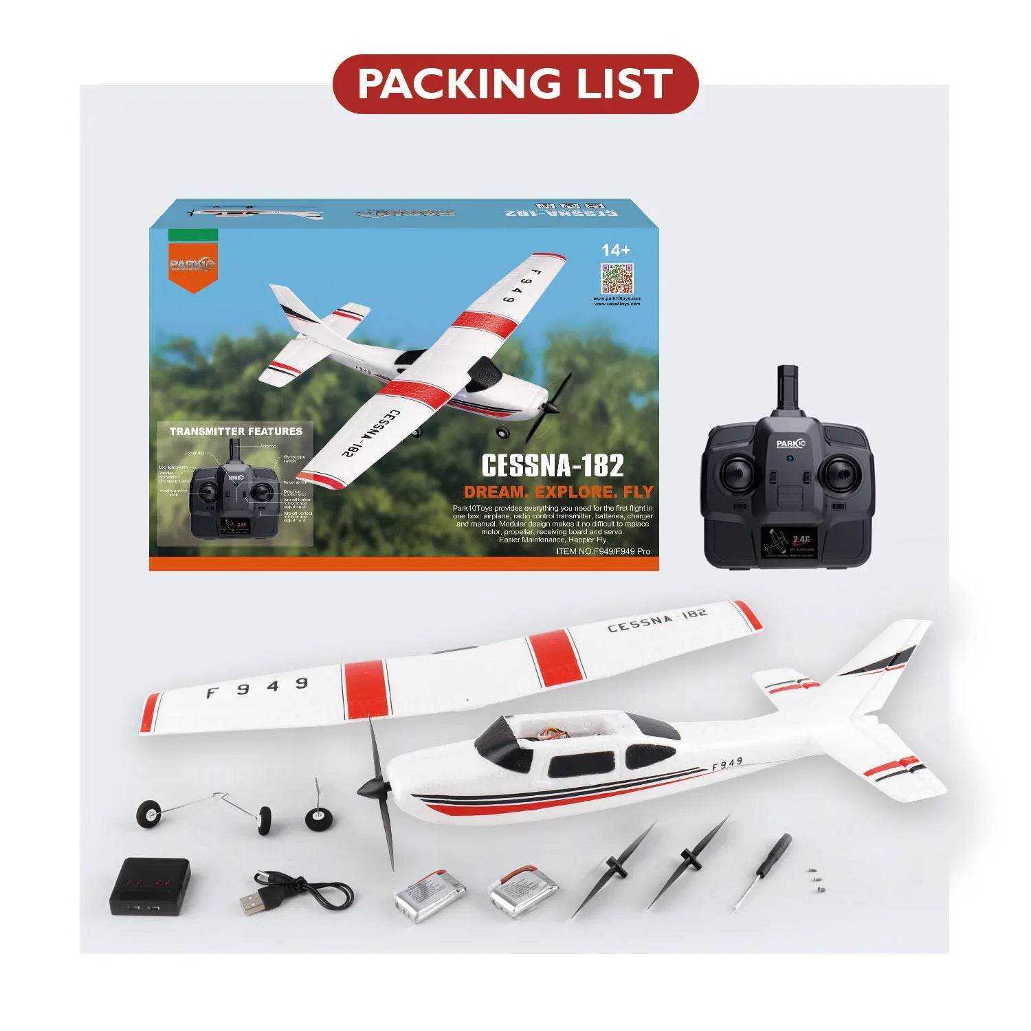 WLtoys F949 2.4G 3D6G 3Ch RC Airplane Gyroscope RTF Upgrade - ToylandEU