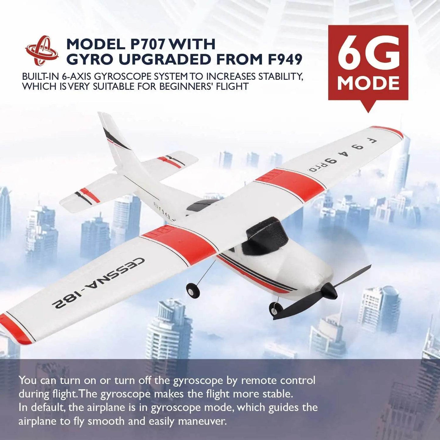 WLtoys F949 2.4G 3D6G 3Ch RC Airplane Gyroscope RTF Upgrade - ToylandEU