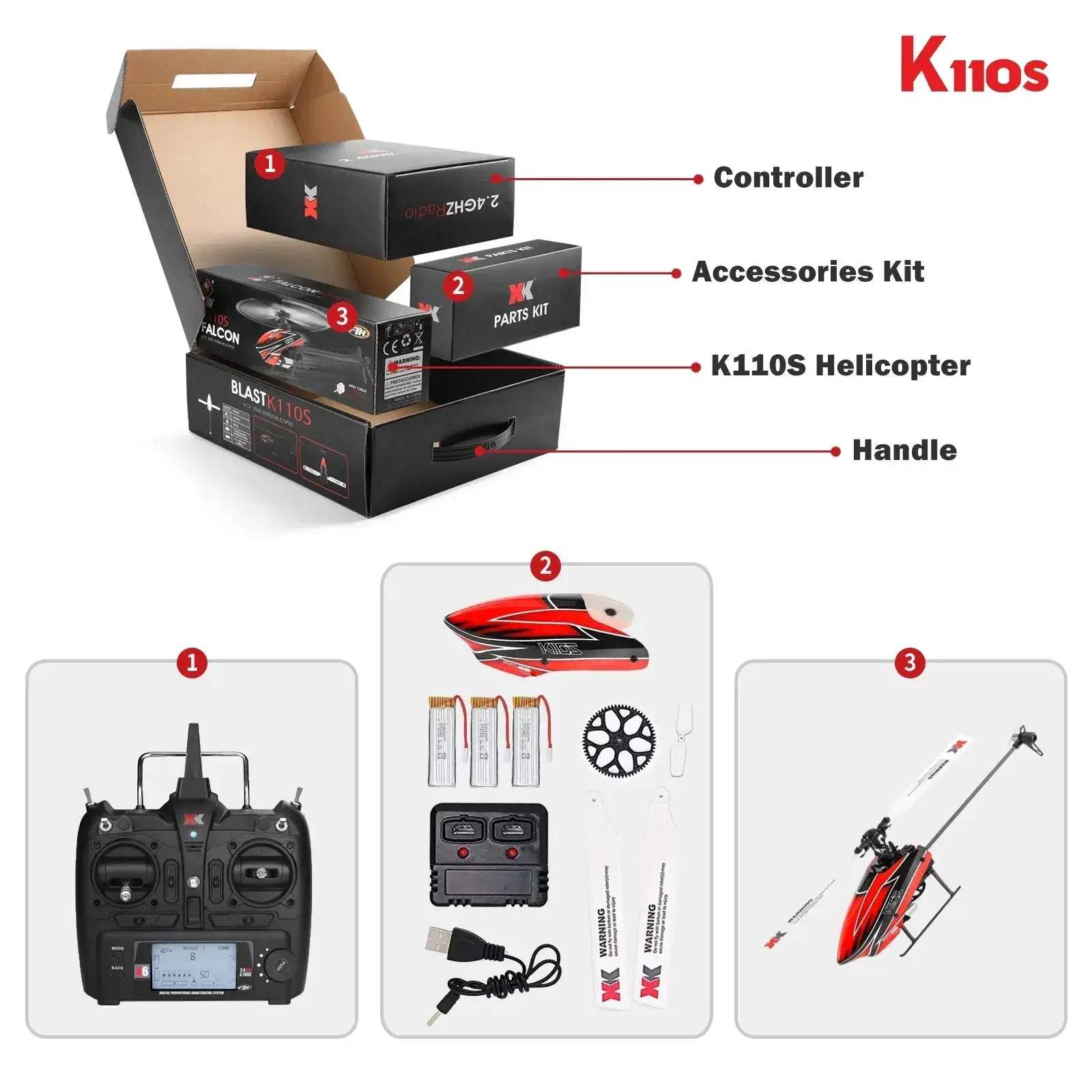 WLtoys K110S RC Helicopter With Brushless Motor For Adults - ToylandEU