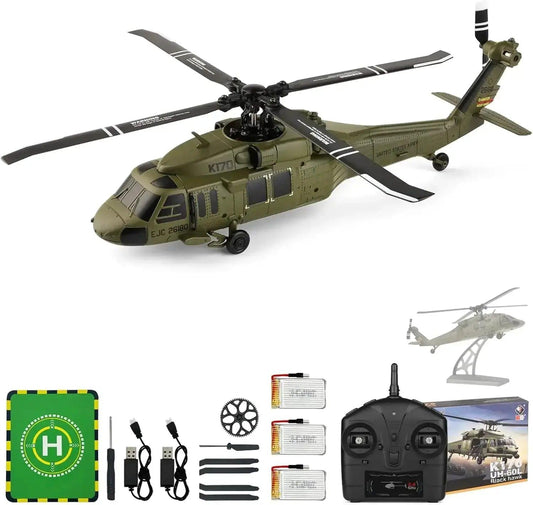  WLtoys K170 Brushless RC Helicopter One Key Takeoff -  ToylandEU™