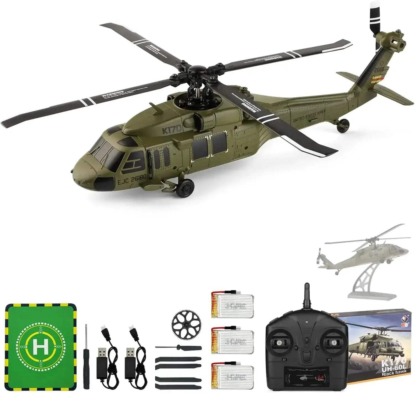 WLtoys K170 Brushless RC Helicopter With One Key Takeoff - ToylandEU