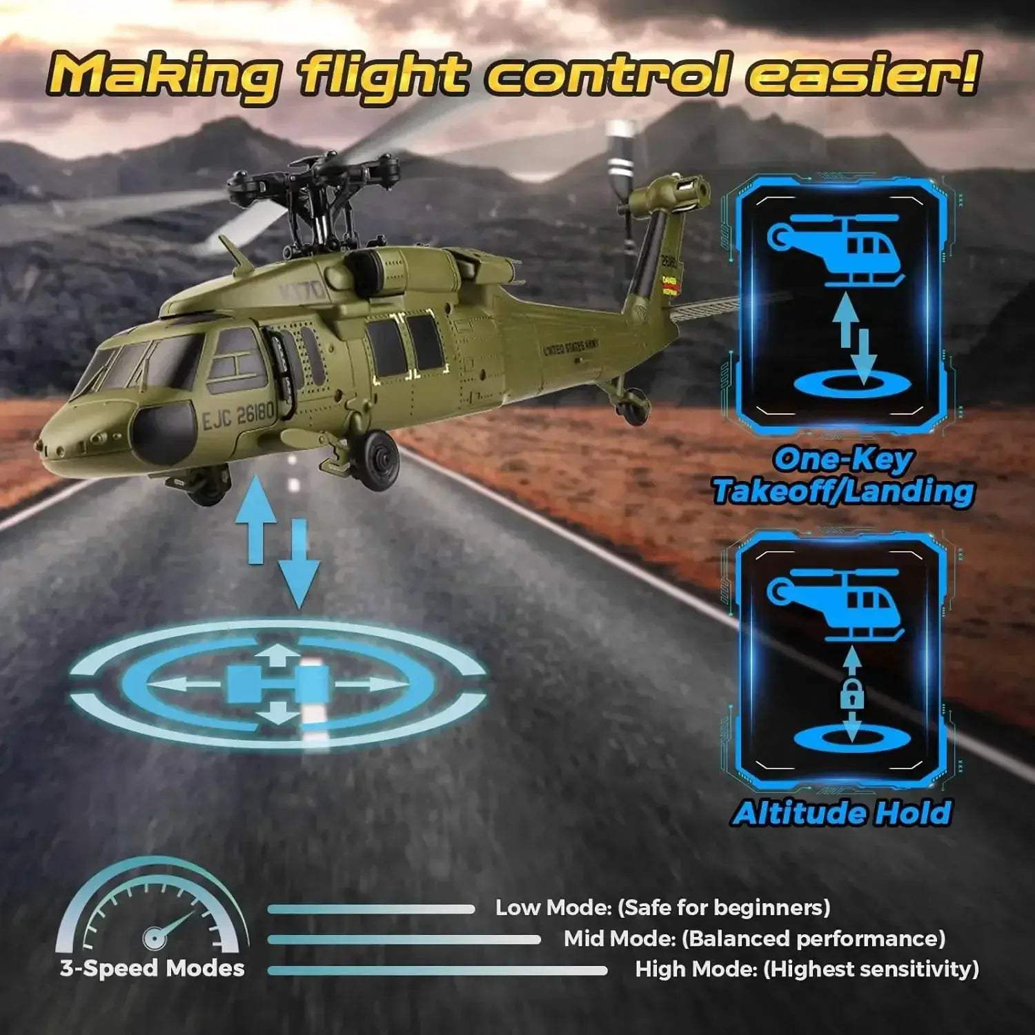 WLtoys K170 Brushless RC Helicopter With One Key Takeoff - ToylandEU