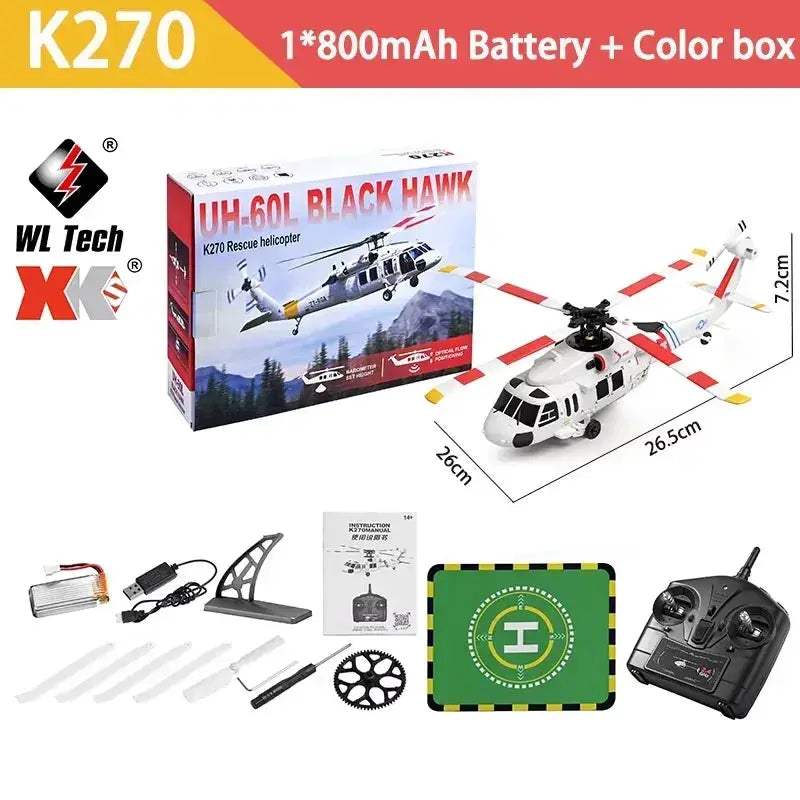 WLtoys K270 RC Helicopter Brushless Altitude Hold App Control - ToylandEU