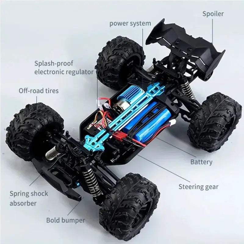 WLtoys RC Car 4x4 Off-Road High Speed With LED Lights - ToylandEU