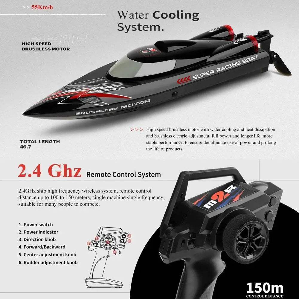 WLtoys WL916 WL912-A RC Boat High Speed Remote Control - ToylandEU