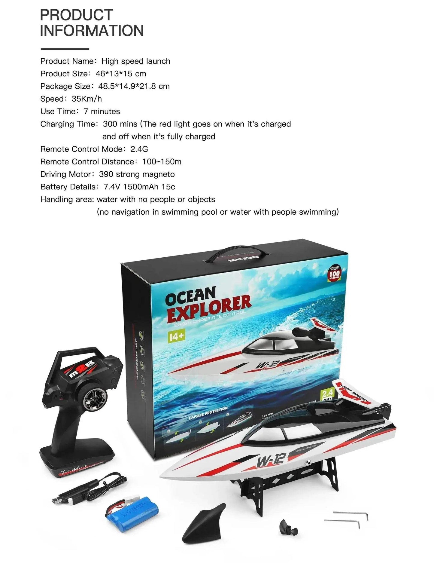 WLtoys WL916 WL912-A RC Boat High Speed Remote Control - ToylandEU