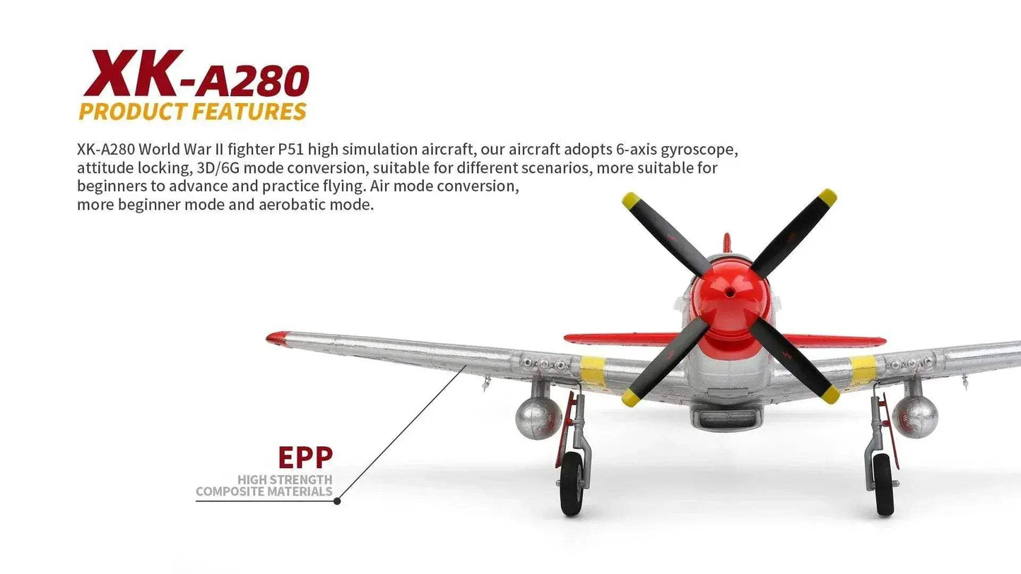 WLtoys XK A280 RC Plane 2.4G 4CH Aircraft for Kids - ToylandEU